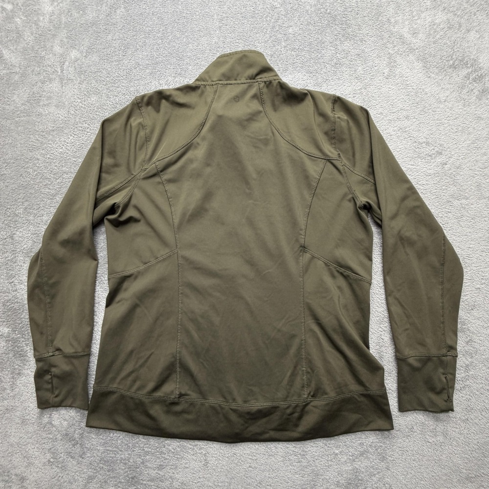 RBX Jacket Womens XL Green Full Zip Pockets Thumbholes Stretch Activewear - Picture 6 of 7